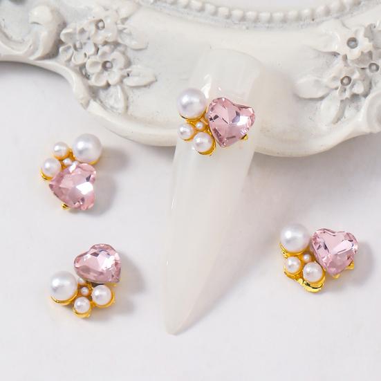 10 шт. трехмерные роскошные изысканные блестящие украшения для ногтей «сделай сам» из искусственного жемчуга дизайн ногтей Nail-Beauty Nail Art