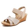 Women's Casual Sandals Sandals Women's Slope Heel Summer Open Toe Large Size Comfortable Fashion Woven Roman Shoes JZJ-1418-721