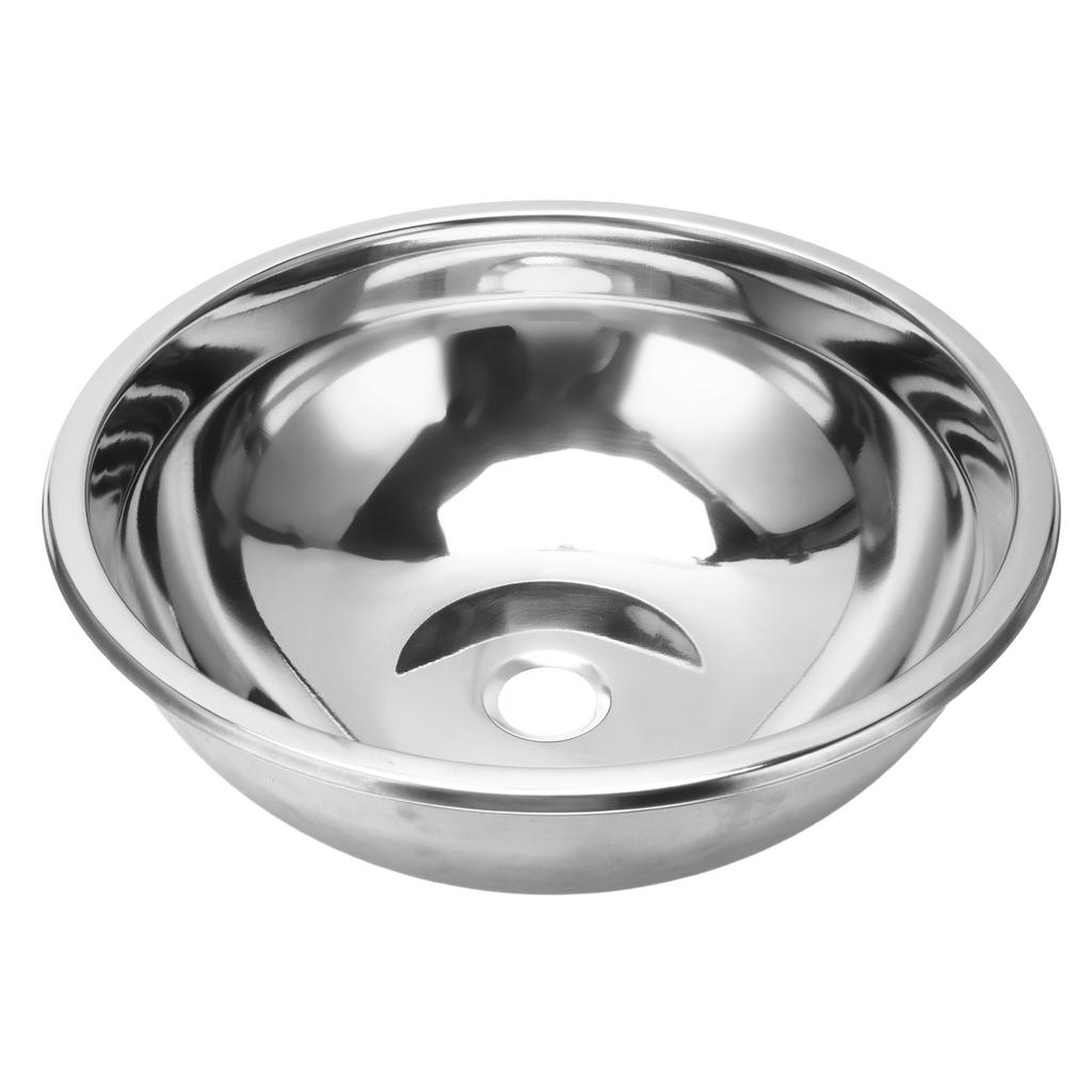 Круглая мойка диаметром 360 мм из нержавеющей стали с матовой поверхностью, мойка для автодома со звукоизоляционной накладкой для