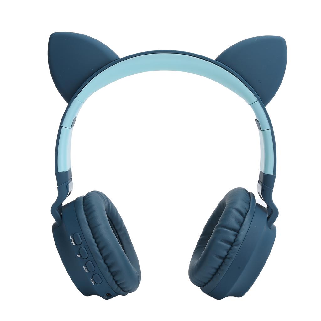 Беспроводные наушники с кошачьими ушками, 3D LED подсветкой, Bluetooth 5.0, складные, с микрофоном