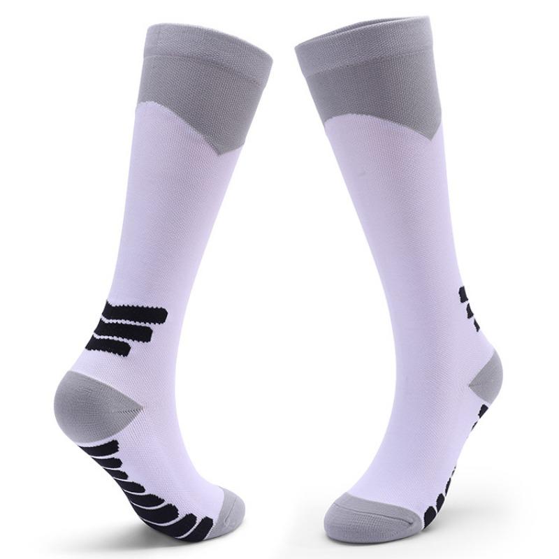 Male Spring and Autumn Thickened Outdoor Cycling Running Marathon High Elastic Lean Leg Pressure Long Socks
