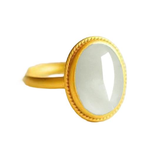 Кольцо из натурального камня в этническом стиле, регулируемые кольца для пальцев, овальные украшения из драгоценных камней для женщин, подарок на годовщину, день рождения, свадьбу