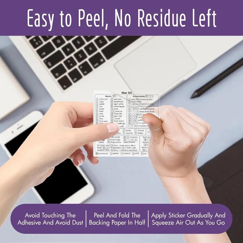 Для Mac Windows Наклейки с горячими клавишами Word Excel Прозрачные наклейки Графика букв Защитная наклейка для ноутбука Быстрая навигация