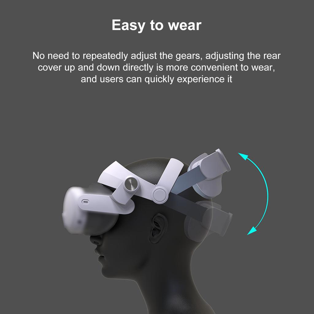 Ремешок на голову, совместимый с гарнитурой Meta Quest3 VR, 5000 мАч, перезаряжаемый, регулируемый на 360 градусов