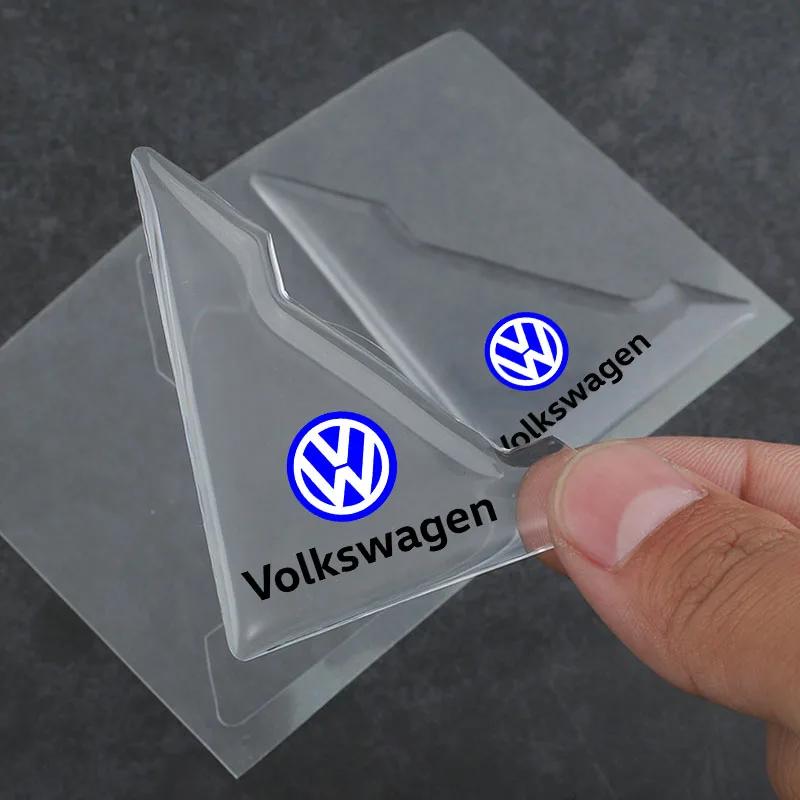 efg1 2pcs Silicone Car Door Corner Protector Anti-Collision Scratch Emblem for VW Golf Amarok T5 Phaeton ID3 Tiguan T-Cross GTI