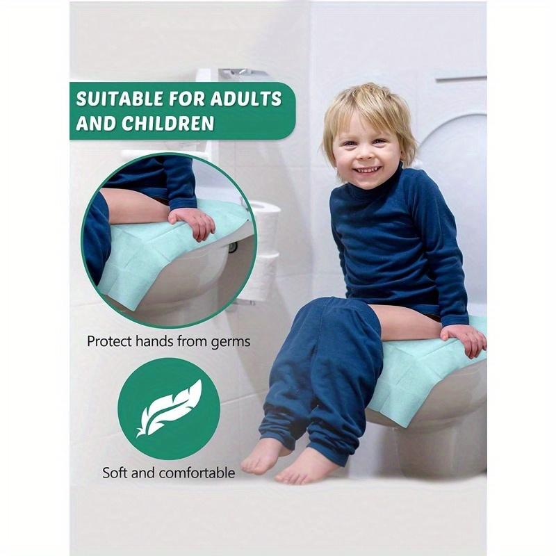 10 шт. Одноразовые накладки на сиденье унитаза, Водонепроницаемые и портативные, Бумажный коврик для унитаза удлиненной длины для отеля, общественных мест, путешествий, клуба отдыха