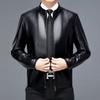 High-end Genuine Leather Jacket for Men In Autumn and Winter  Thickened Velvet  Middle-aged Dad's Clothing  Fashionable Sheepskin Jacket