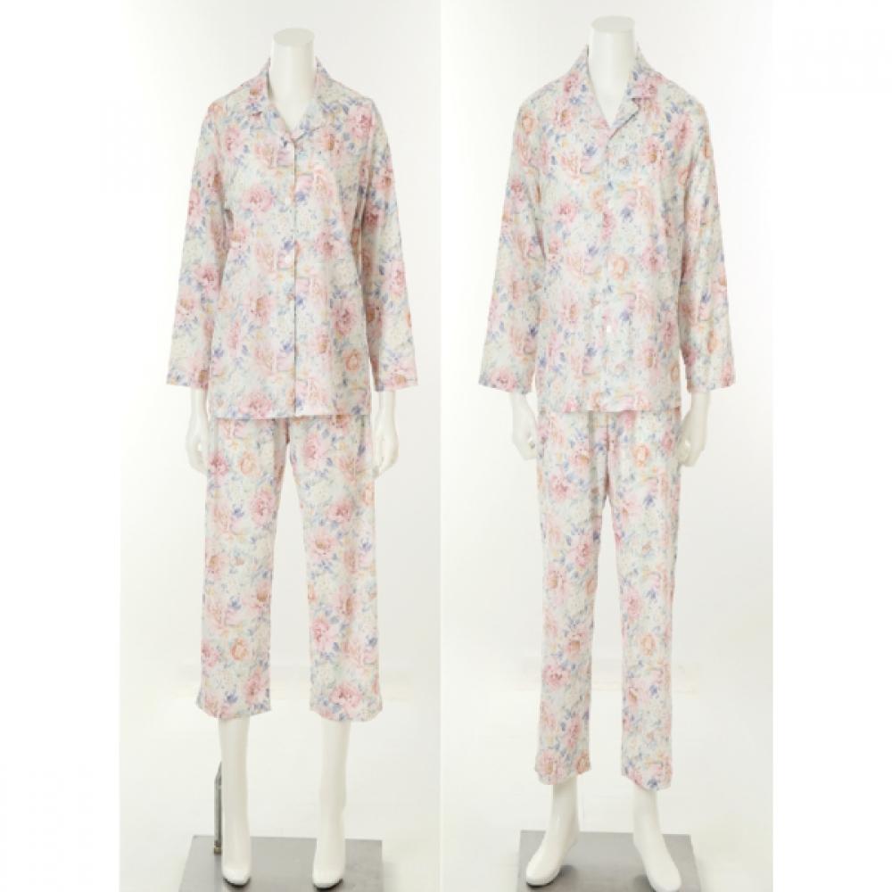 Wacoal Couple Pajamas Flower Print 30d Polish Chiffon Wpa2522m Wpa2522w