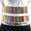 Bohemian Style Pencil Wrap Bag 36/48/72 Slot Canvas Pouch for Marker Pens Stationery School A6573