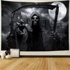 Creepy Halloween Tapestry Horror Ghost Pumpkin Bat Night Horror Ghost Tapestry Home Living Room Room Decoration