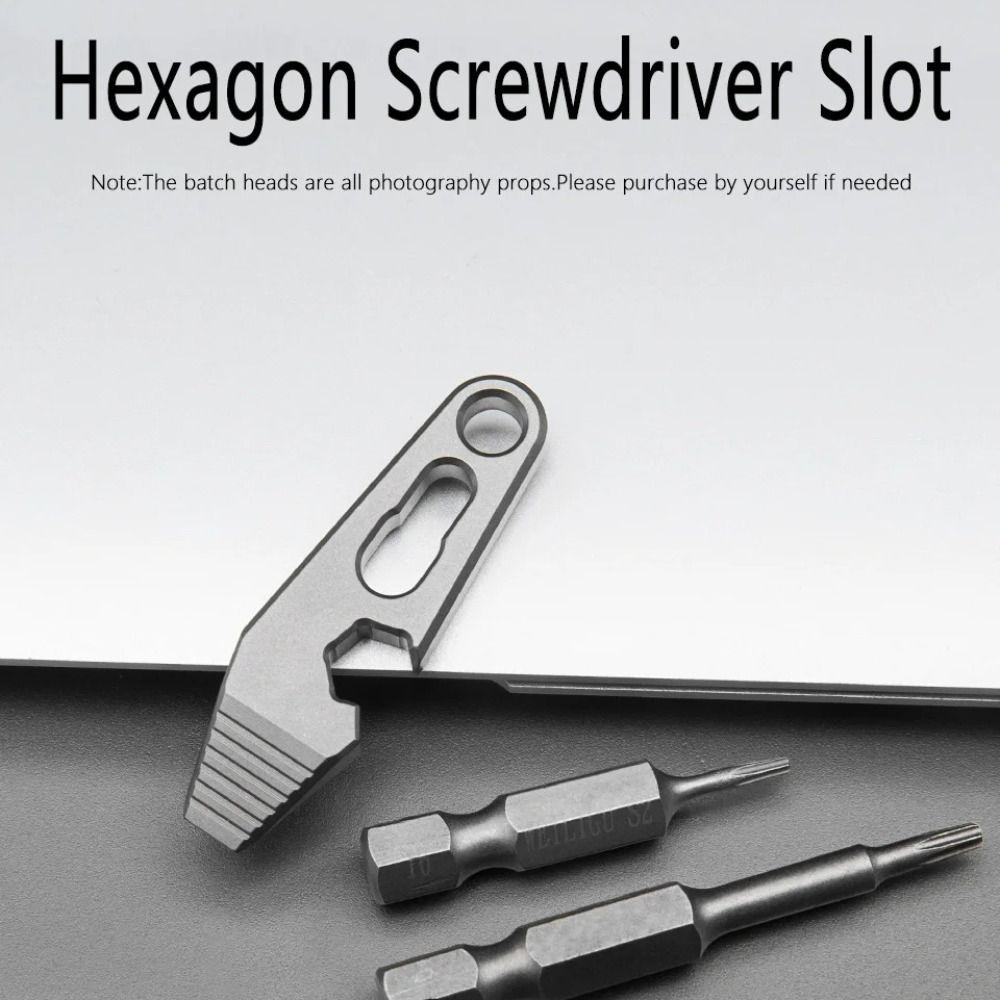 Wear-resistant Mini Pry Bar Durable Keychain Pendant Hexagon Wrench Small Tools Portable