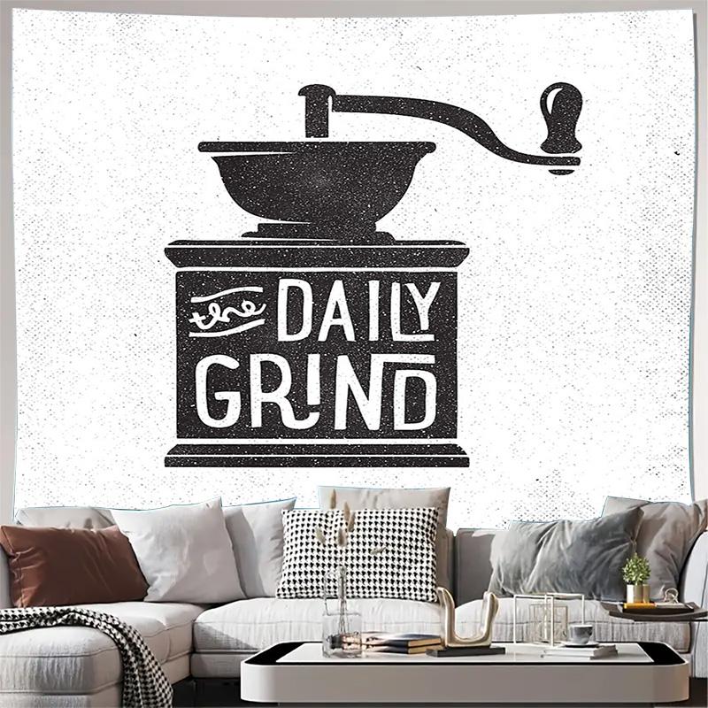 Boho Tapestry Vintage Coffee Grinder Wall Decor Aesthetic Room Hanging Home Decor Art Textile Throw Blanket
