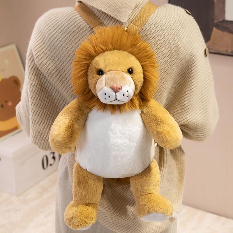 Nice 40Cm Lovely Plush Sloth Alpaca Lemur Elephant Backpack Toy Cute Animal Shoulders Bag Lions Rabbit Giraffe Nice Gift