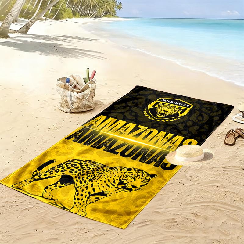 AMAZONAS FC Logo Print Beach Towel, Large Soft Quick Dry Towel for Beach Camping Swimming