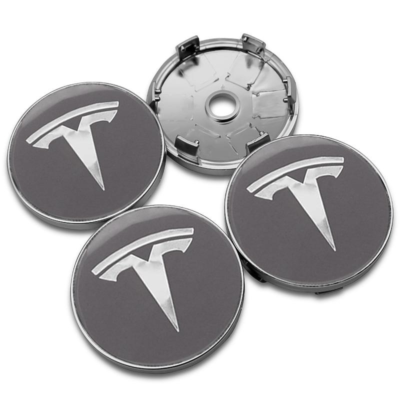 4Pcs 56mm/60mm Tesla Car Wheel Center Hub Cap For Model 3 Model Y Model X Model S Auto Rim Cover Decorate Stickers Accessories
