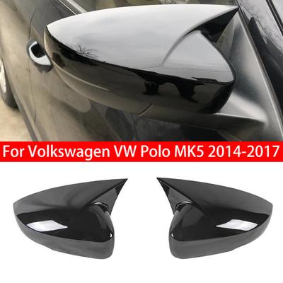 Накладка на боковое зеркало заднего вида из карбона для Volkswagen VW Polo MK5 2014-2017
