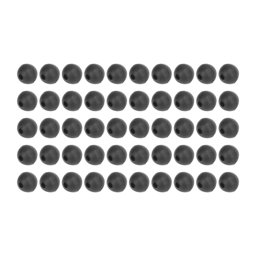 50 шт. бусин для ловли карпа, диаметр 6 мм, мягкие бусины для ловли карпа, аксессуары для ловли карпа, черные