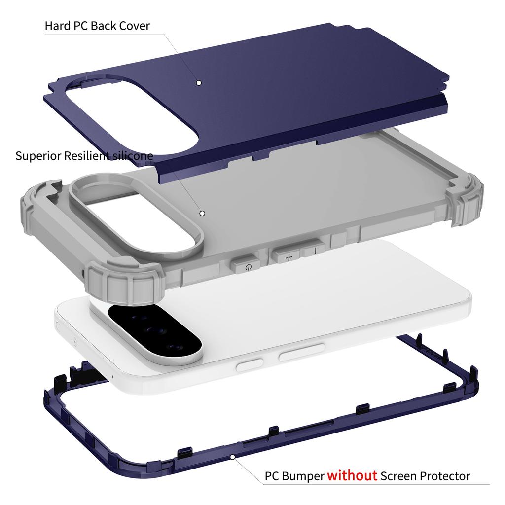 Для Google Pixel 10/10 Pro Чехол Противоударный ПК+ТПУ Задняя крышка телефона