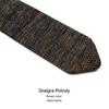 Dark Green Small Tie 5Cm Narrow Version Coffee Color Retro Stripe British Japanese Tide Flat Head Knitted Tie