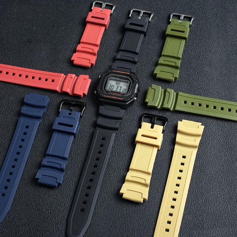 Высококачественный резиновый ремешок для часов Casio W-218h / F-108 AE1200 / 1000 / 1300, силиконовый ремешок из смолы