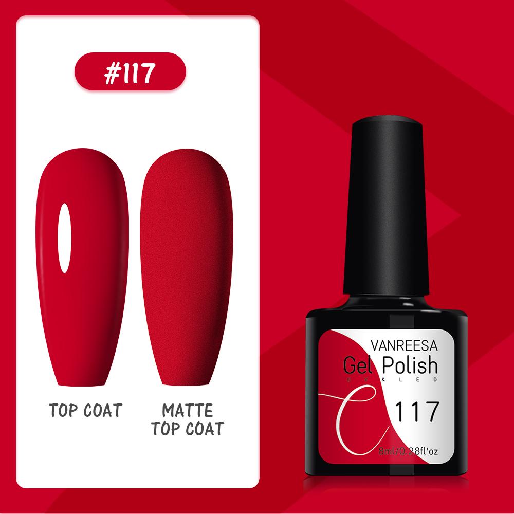 VANREESA Набор гелей для ногтей 111 цветов Гель-лак для ногтей Soak Off Базовое покрытие Верхнее покрытие Маникюр для ногтей УФ-светодиодный полуперманентный лак Стойкий гель для дизайна ногтей