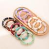 Vintage Acrylic Bamboo Beads Bracelet For Women Multi Color Stretchy Resin Girls Charm Couple Bangles Gift Men Jewelry