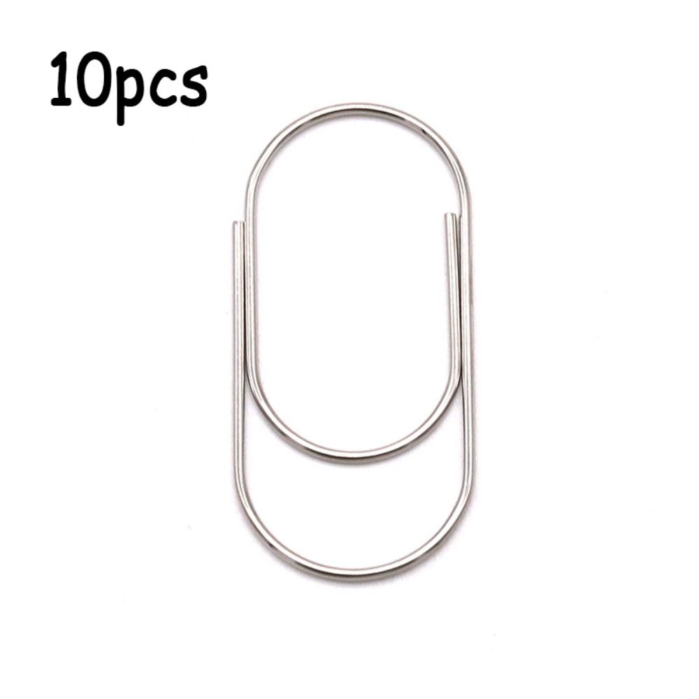 10pcs Durable Large Wide Paper Clips 50mm Kawaii Photo Paper Clip Large Size Paper Clips Student