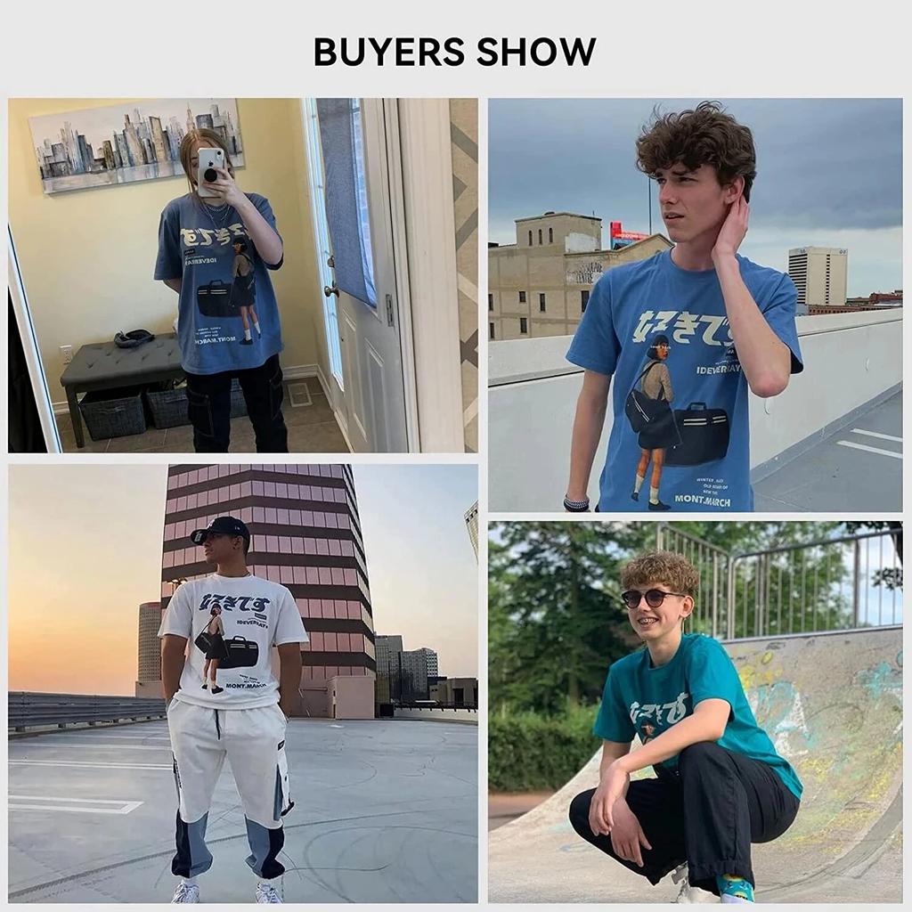 Хип-хоп уличная футболка Harajuku футболка для девочек японская футболка с принтом кандзи 2022 унисекс летняя футболка с коротким рукавом хлопковые свободные топы футболки