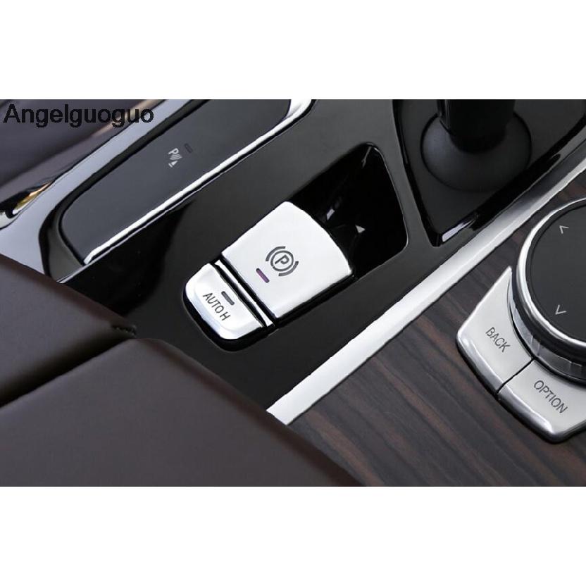 Angelguoguo Central Handbrake P Auto H Button Decorative Cover Trim For BMW 5 Series G30 X3 G01 X4 G02