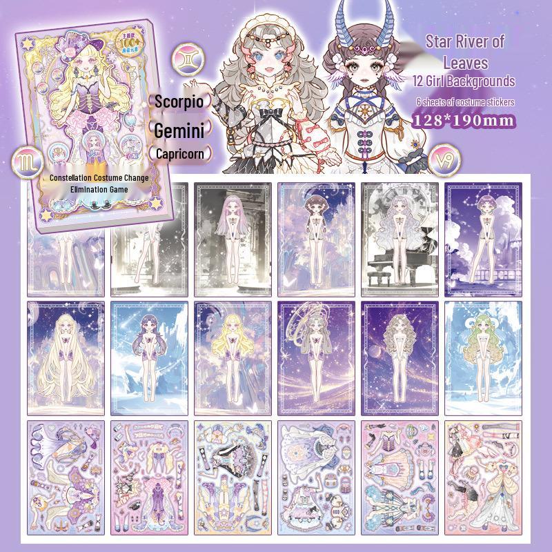 Xinmo Dress-Up Game Sticker Book: Energetic Princess Makeup for Little Girls