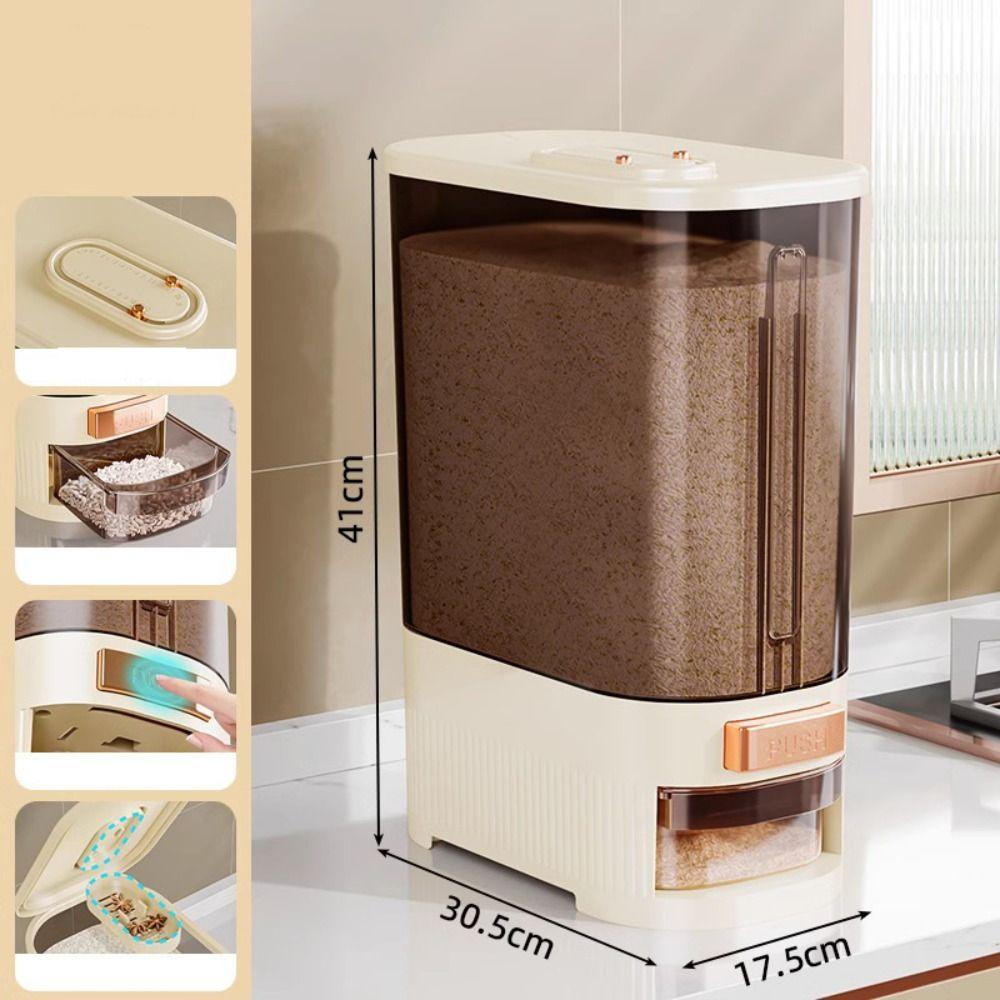 Герметичный контейнер для риса большой вместимости 6/11 кг, ведро для хранения порошка, новая кухонная коробка для хранения