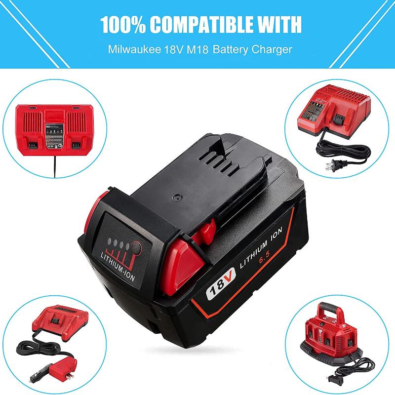Литий-ионные аккумуляторы 18 В 6,0 Ач для аккумулятора Milwaukee M18 48 -11 -1850 48 -11 -1862 48 -11 -1840 48 -11 -1828 48 -11 -1815 Электроинструменты