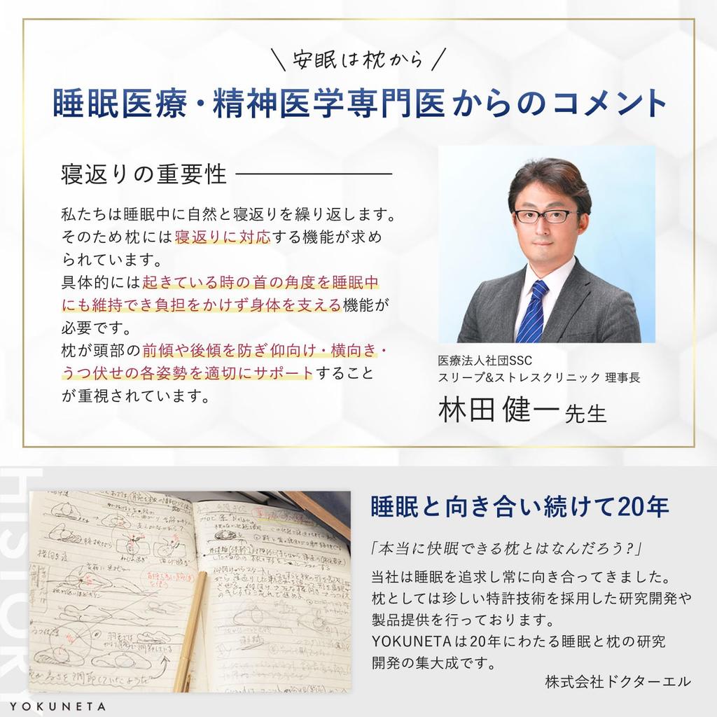 YOKUNETA Made In Japan Pillow M Size for 640 X 330 X 60 Mm Uses Original Pipe Comes with Special Cover Made by (mainly Men) Dr.L