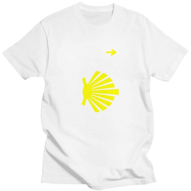 Custom Trendy Buen Camino De Santiago T Shirt Unisex Short Sleeves Pure Cotton T-shirt El Camino Tees Streetwear Tshirts