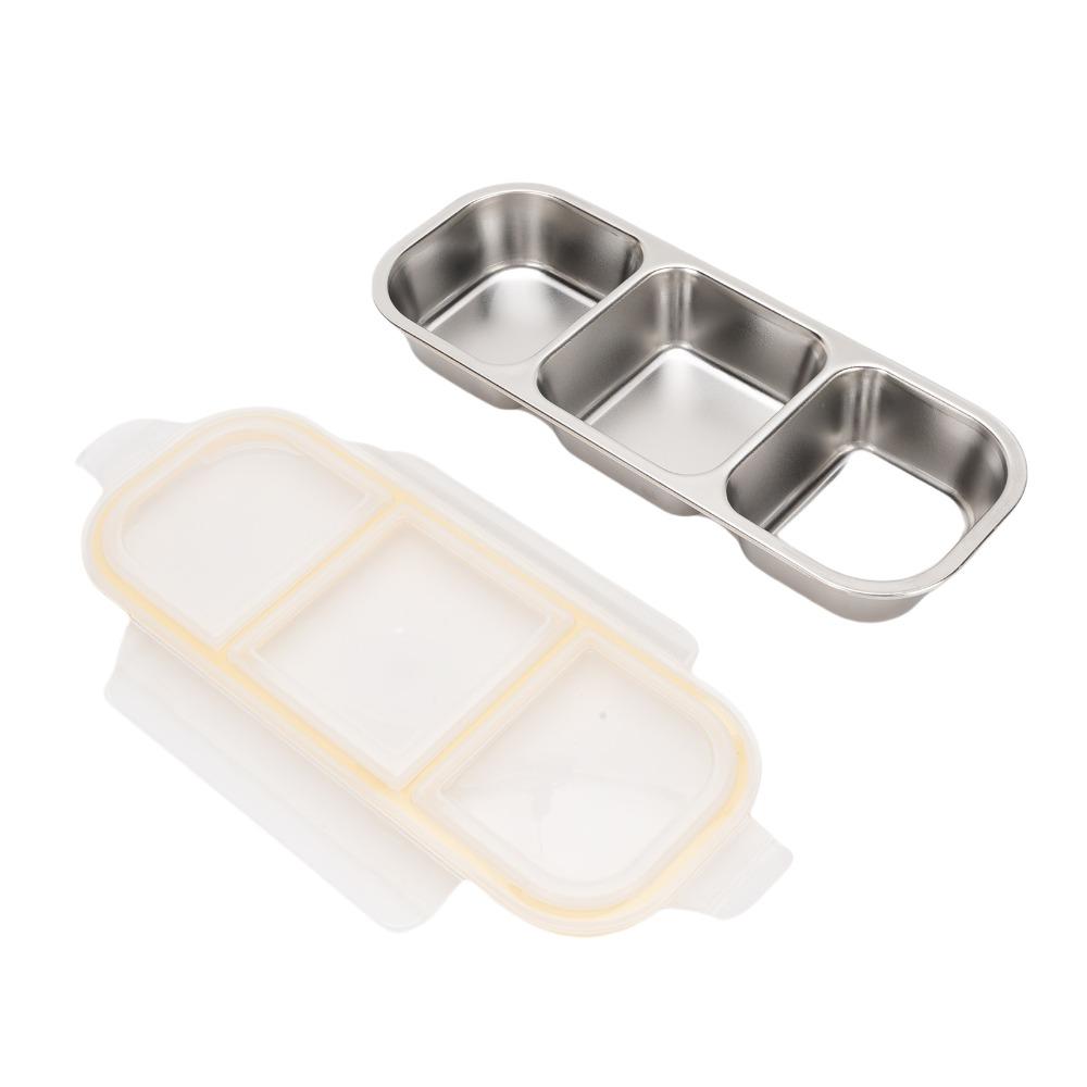 Leakproof Meal Prep Container Wet Dry Food Storage 304 Stainless Steel Lunch Box Outdoor Camping