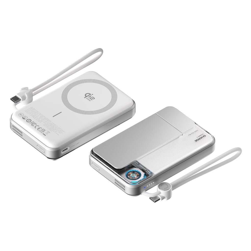 Sharge Ice Mag 3 Powerbank 10000Mah Magsafe Usb C Fast Charging White