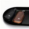 AJFJ2 Leather Citroën Key Fob Holder Car Key Case Protector for DS C3 C4 C5 Picasso Models - Premium Business Gift (Black/Brown)