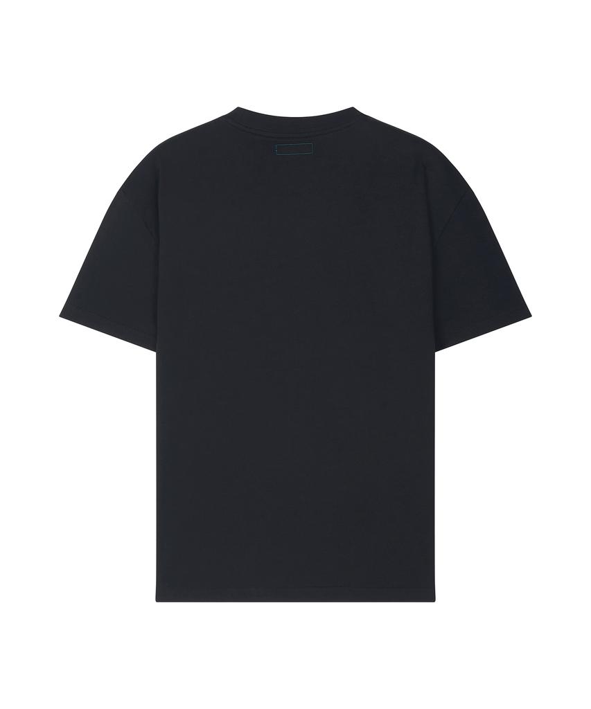 GORAMIS Logo Embroidered Short Sleeve T-Shirt [Black]