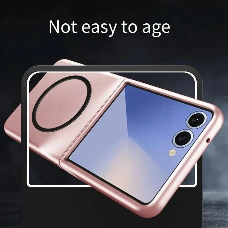 Ultra-thin Slim Magsafe Wireless Charging Case For Samsung Galaxy Z Flip 7 7FE 6 5 4 3 Skin Feel Rugged Shockproof Protect Cover