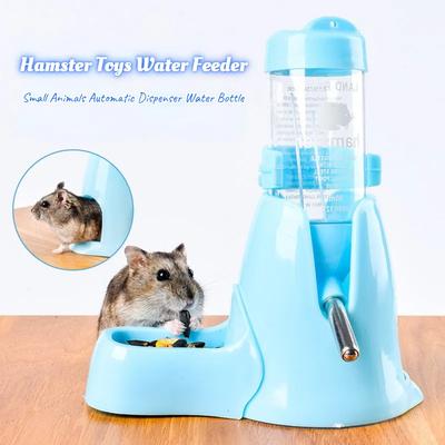Игрушки для хомяков, кормушка для воды, автоматический диспенсер для мелких животных, миска для бутылки с водой, блюдо с контейнером для еды для морской свинки, крысы