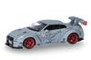 Micro City Nissan Skyline LBWK Широкий кузов Серый Масштаб HO Литая модель автомобиля 1/87 GT-R (Р35)
