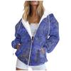 Женская толстовка с длинным рукавом и принтом, куртка с карманом и длинными рукавами, пальто с капюшоном на молнии, осень
