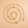 All-match Vintage Sun Waist Chain Metal Gold Woman Chain Belt Hip Hop Dress Cummerbands Clothing Accessories