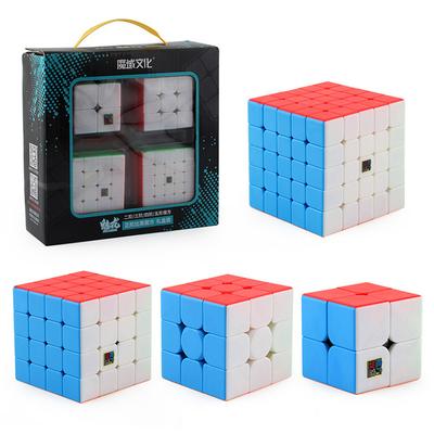Набор скоростных кубиков, 4 шт., Moyu MofangJiaoshi 2x2, 3x3, 4x4, 5x5 Meilong Magic Cube, пирамида, перекос Megaminx SQ1, упаковка, развивающие игрушки
