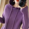 Women Knitted Hoodie Sweater MODERN NEW SAGA Winter Knitted Pullover Sweatshirt Autumn Soft Warm Wool Sweaters Female Jumper Knit Top