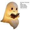 Halloween Ghost Night Light Reading Lamp Soft Warm Glow Battery Powered Cute Ghost Reading Book Lamp
