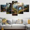 Landscape Canvas Wall Art Landscape Poster Painting Nature Starry Sky Wallpaper Print Home Decorative Interior Artwork No Frame