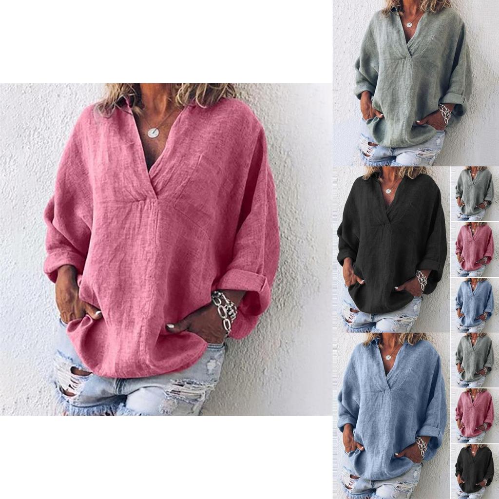 Elegant And Timeless Women's Oversized Cross V Neck Blouse With Ethnic Appeal