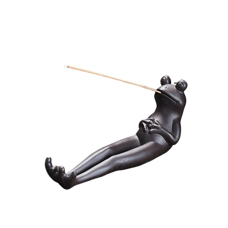 Керамическая подставка для благовоний в виде лягушки, поджигатель, пеплоуловитель, подставка для благовоний для ароматерапии и йоги, украшение в виде лягушки