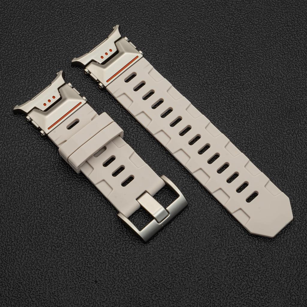 Мягкий силиконовый ремешок-петля для Samsung Galaxy Watch Ultra 47 мм, роскошный мужской спортивный ремешок Galaxy Ultra 2025, браслет с изогнутым концом без зазора